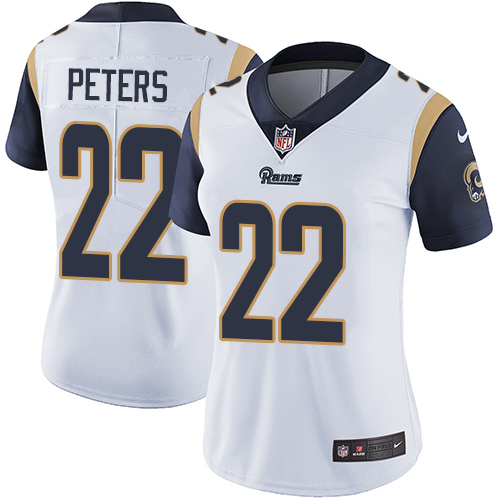 Nike Rams #22 Marcus Peters White Women's Stitched NFL Vapor Untouchable Limited Jersey